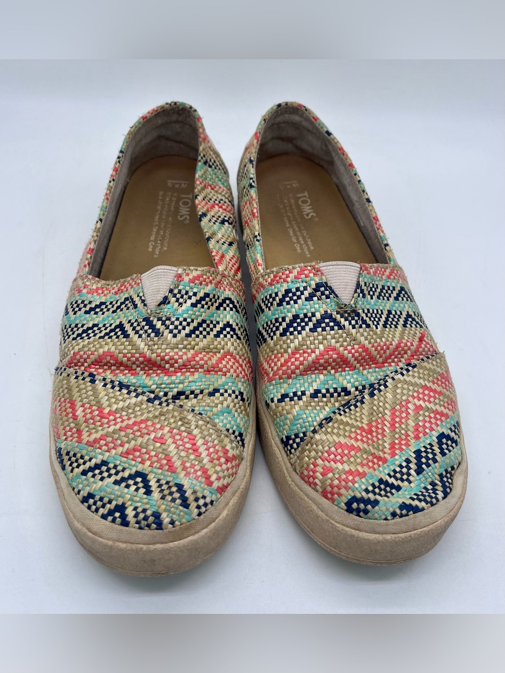 TOMS Avalon Woven Print Flat Loafer Sneakers 8.5